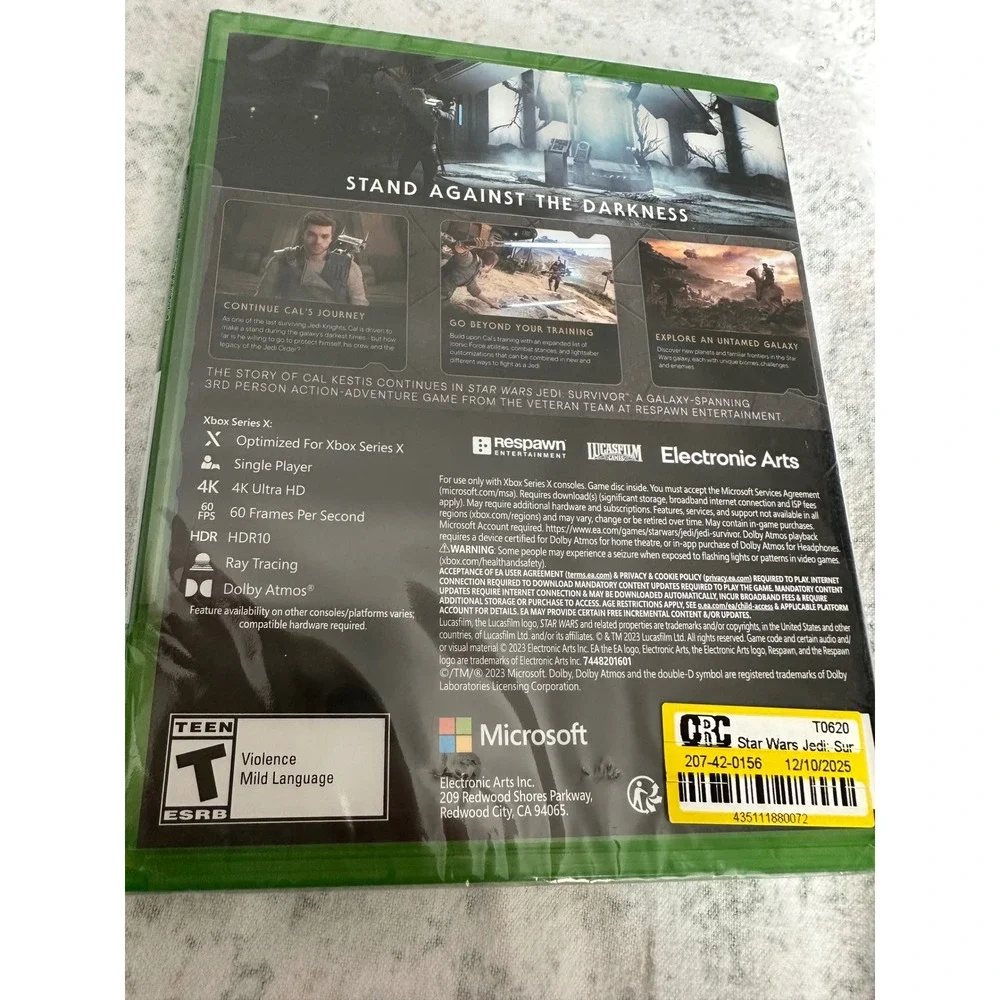 Electronic Arts Star Wars Jedi Survivor Xbox Series X One Size Green New Sealed
